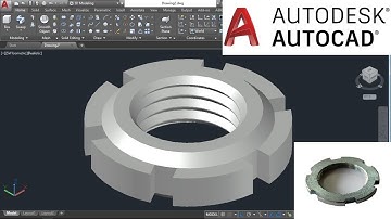 How To Make RING NUT In AUTOCAD 2018 | AUTOCAD TUTORIAL