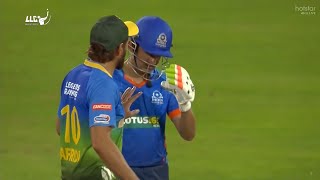 Gautam Gambhir And Shahid Afridi Came Infront Of Each Other Again In Legend League India vs Asia screenshot 5