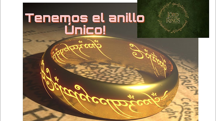 Anillos del señor de los anillos