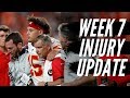 Fantasy Football 2019 Quick Week 7 Injury Update