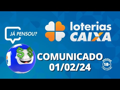 Loterias CAIXA: Mega-Sena, Quina, Lotofácil e mais 01/02/2024