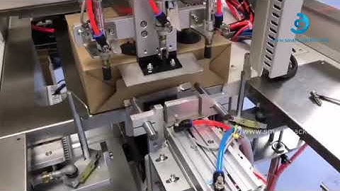 Automatic laptop case box carton bottom forming folding inserting sealing packing machine