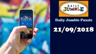 Daily Jumble Puzzle September 21 2018
