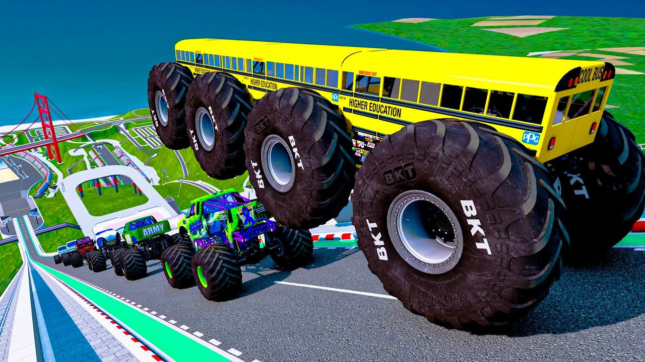 Extreme Monster Truck Car Jumping Adrenaline Rush!