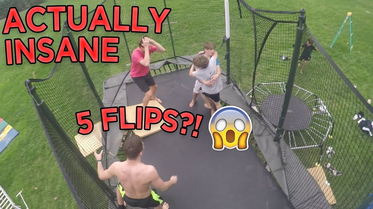 CRAZIEST GARDEN TRAMPOLINE FLIPS!! | Vlog ft. Tyler Ferullo