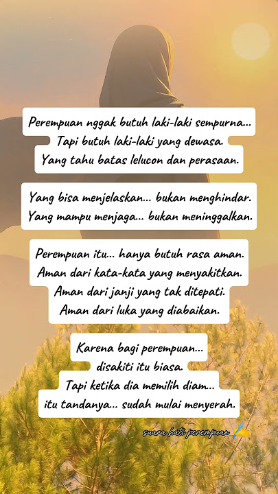 'Kenapa Perempuan Butuh Pasangan yang Dewasa?' | Suara Hati Perempuan #ruanghati #wanitakuat