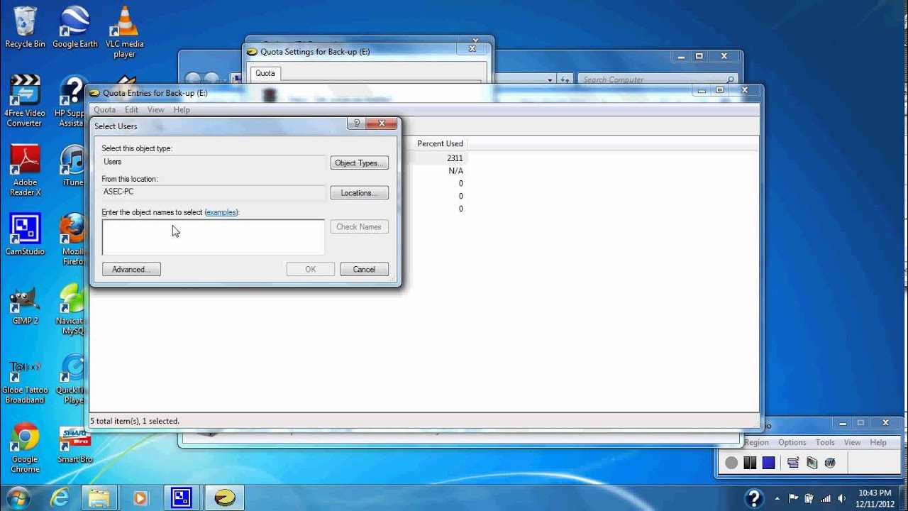 How to enable and manage disk quotas in Windows 7