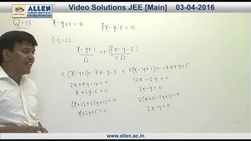 JEE Main 2016 Exam Mathematics Solution – Q. No. 13, 14, 15 (Paper Code-G)