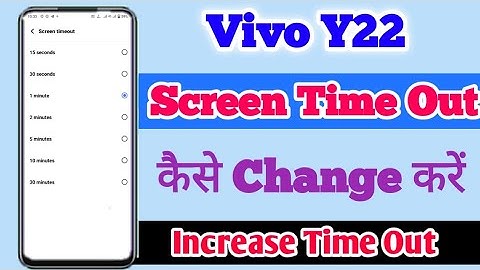 Screen Timeout Kaise Change Kare \\ Vivo Y22 Screen Time Out Setting Kaise Change Kare