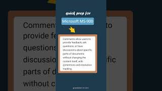 Microsoft 365 Office Comments - MS-900