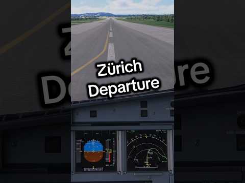 Flight Simulator 2024 Fenix A320 Vatsim Take off from Zürich Airport to Frankfurt #shorts