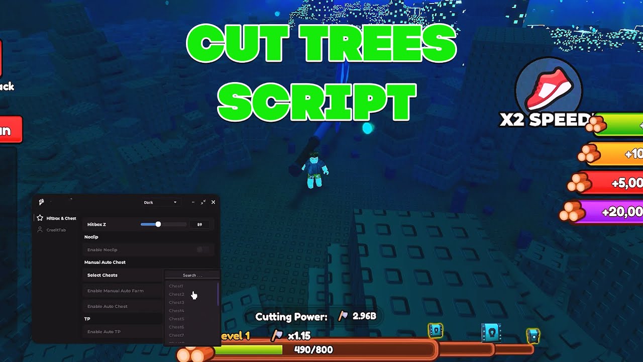 *NEW* CUT TREES SCRIPT - (AUTO FARM, AUTO CHEST, TP, HITBOX)