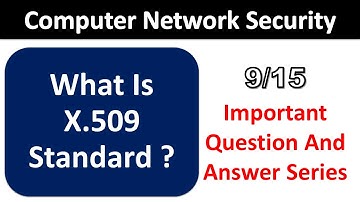 BCA 601 Computer Network Security Q&A Series 9/15 | X.509 Standard | CCSU 6th Semester BCA