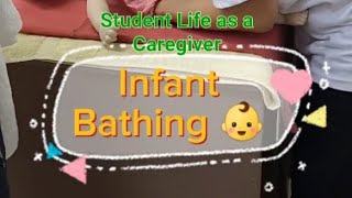 Infant Bathing na kami / Student Life as a Caregiver.  ActeconeCaloocan #actec #caregiver