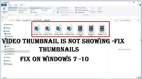 How to fix "Show Windows Video THUMBNAILS is not working fix || Windows 7-10 Thumbnails Fix -ICAROS
