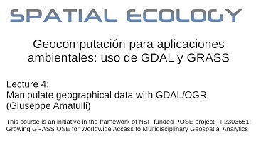 Lecture 4: Manipulate geographical data with GDAL/OGR (Giuseppe Amatulli)