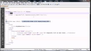 PHP Tutorial: Alphabetizer [Part One (1)] screenshot 4