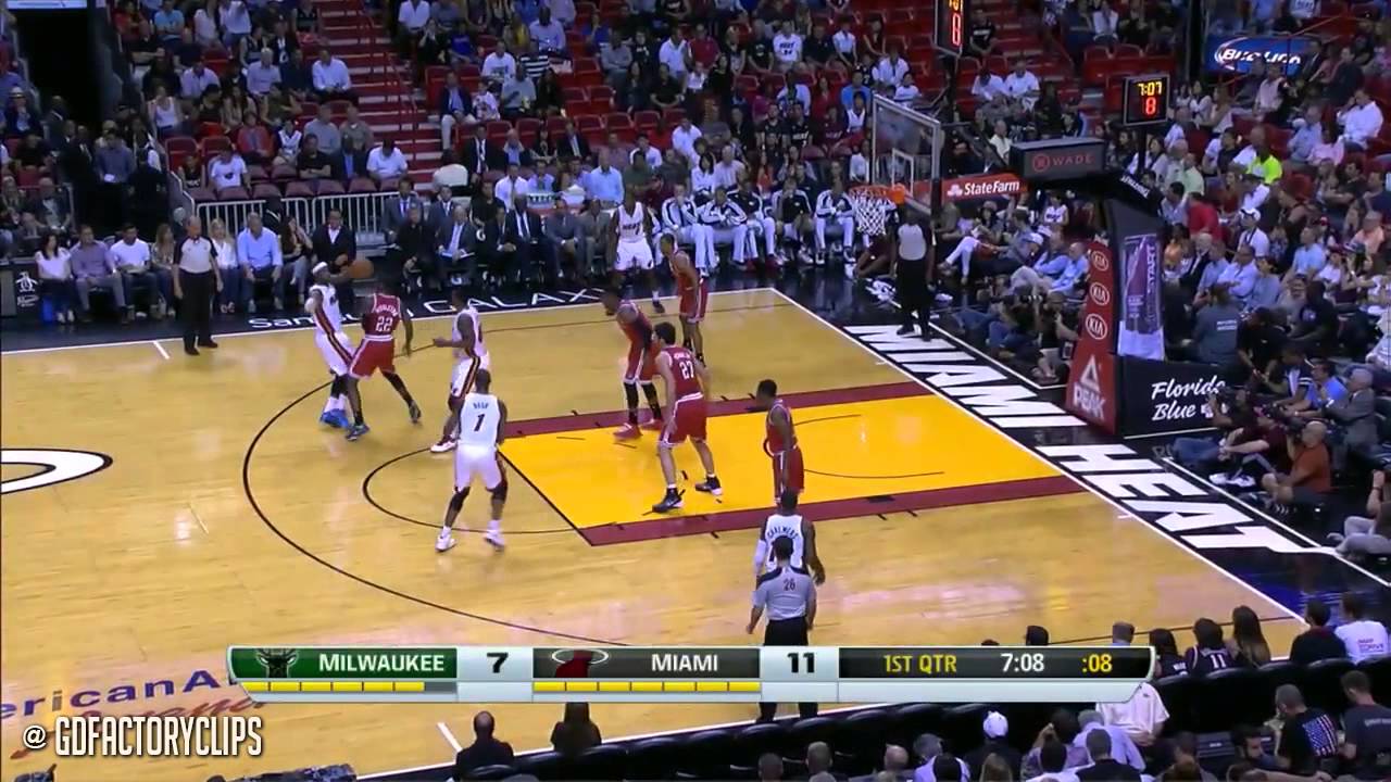 2014.04.02 - LeBron James Full Highlights vs Bucks - 17 Pts