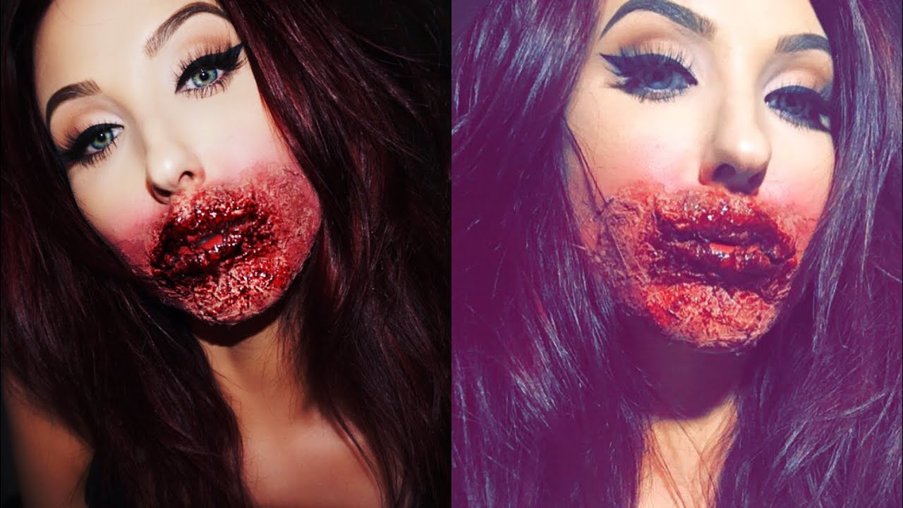 Glam Zombie Rotting Face Makeup Tutorial YouTube