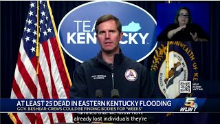 At least 25 dead in Eastern Kentucky flooding