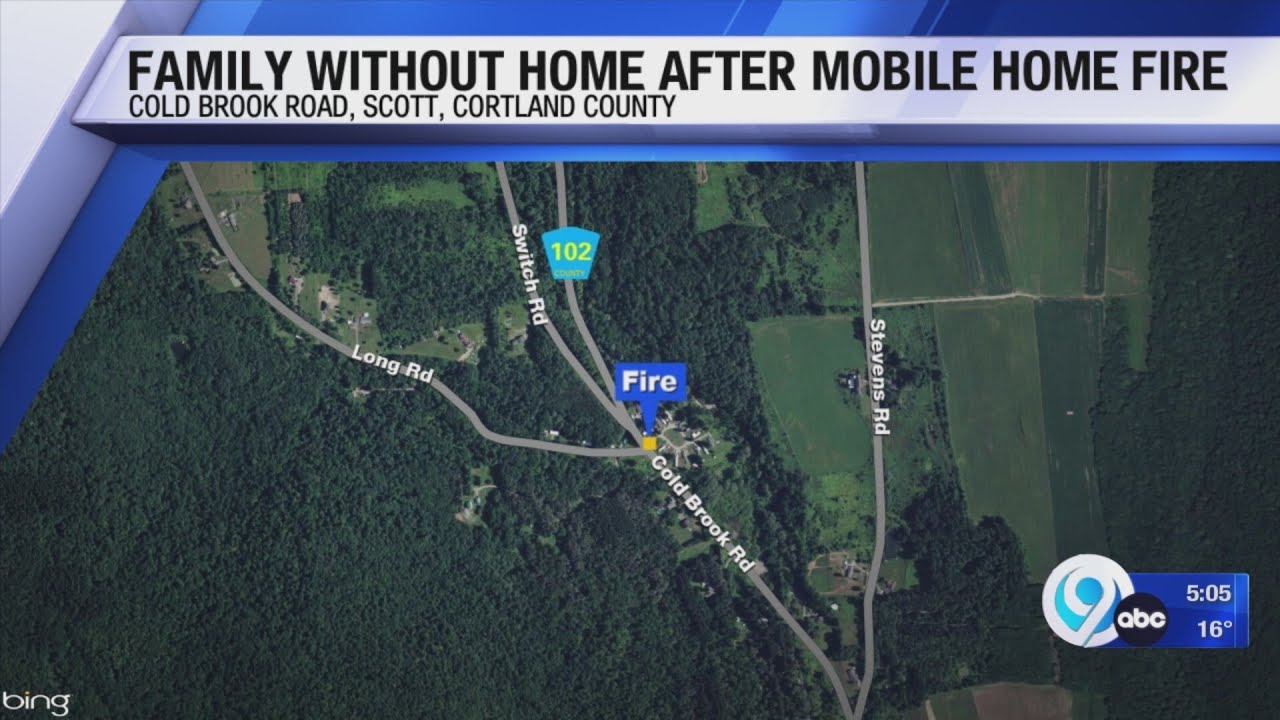 Family without home after fire in Cortland County - YouTube
