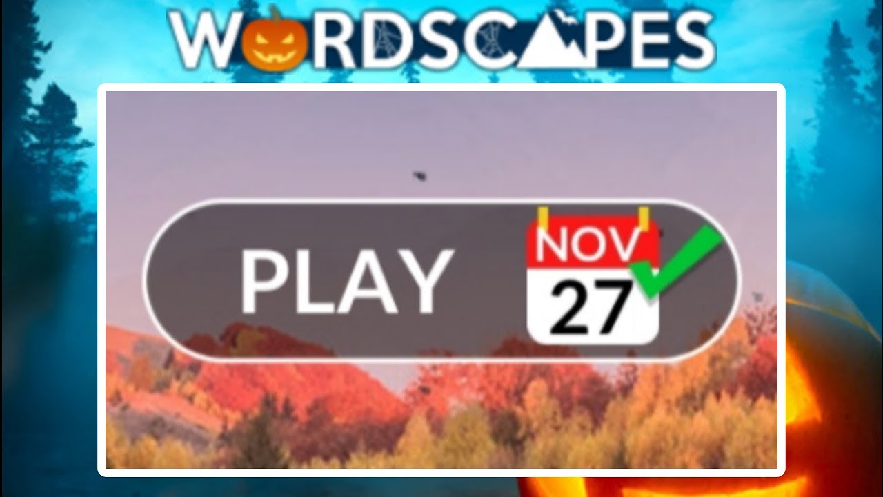 Wordscapes Daily Puzzle November 27, 2023 YouTube