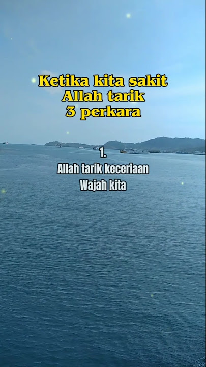 ALLAH TARIK 3 PERKARA KETIKA SAKIT #dosa #nikmat #tarik #allah #motivasi #islamicvideo #renungan