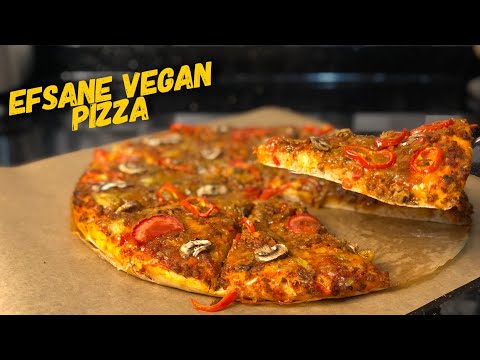 AÇIK ARA HAYATIMDA YEDİĞİM EN GÜZEL PİZZA | SOYA KIYMALI VEGAN PİZZA