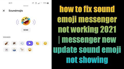 how to fix sound emoji messenger not working 2021 | messenger new update sound emoji not showing