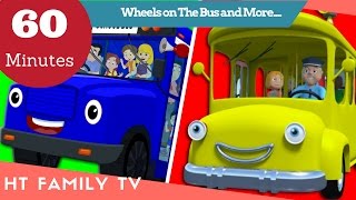  Wheels On The Bus Super Simple Song and More Nursery Rhymes  60 Minutes Compilation by HT BabyTV