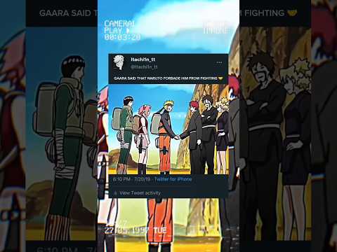 Gaara Said That Naruto Forbade Him From Fighting Naruto Gaara