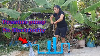 Amazing idea She make free water pump from Bore well no need electric power #freeenergy #diy #pvc.