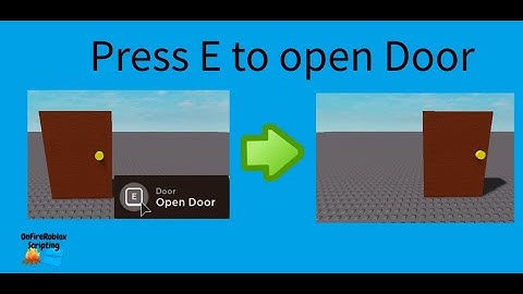 How to make press E to open Door in Roblox Studio!