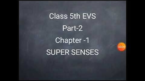 CLASS 5TH EVS | CHAPTER -1 | SUPER SENSES ( Part - 2)