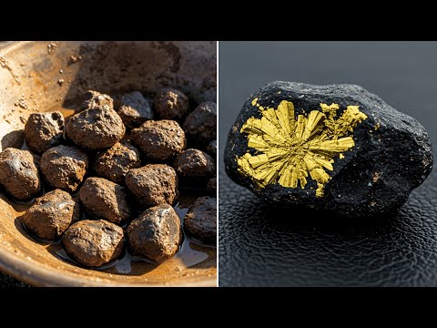 Nadie presta atención a estas PIEDRAS OSCURAS… pero están llenas de ORO y DIAMANTES