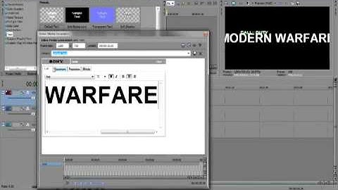 Sony Vegas 9.0 - 10.0 Tutorial: Modern Warfare 2 Text/Font