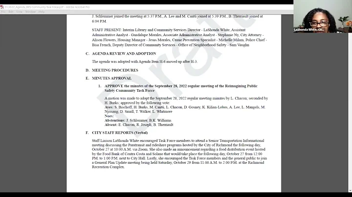 Reimagining Public Safety Task Force 11-30-2022