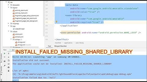 🤖 Solved Error: The application could not be installed: INSTALL_FAILED_MISSING_SHARED_LIBRARY