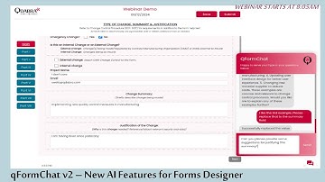 qFormChat v2 - ALL NEW AI Features: Qdabra Webinars 2024-09-13