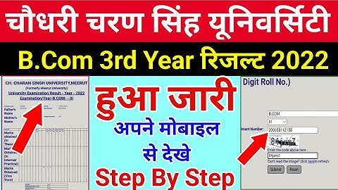 ccsu bcom 3rd year result 2022 declare | ccsu result kaise dekhe 2022 | ccsu result 2022 bcom 3rd