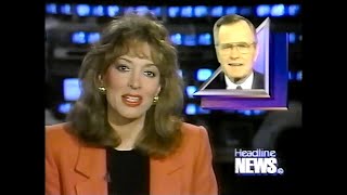 Cnn Headline News 1992 President George Bush Vomits On Prime Minister During Japan Visit Hw
