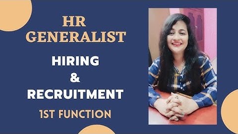 HR Generalist | Hiring & Recruitment | Roles & Responsibilties | 1st Function #HR #readytogetupdate