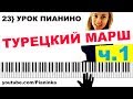 ТУРЕЦКИЙ МАРШ НА ПИАНИНО 🎹 обучение и разбор часть 1