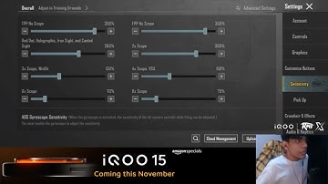 iQOORNTXFierce’s Latest BGMI Sensitivity Settings (Update 4.0) are finally revealed!