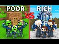 Mikey poor vs jj rich police family in minecraft maizen