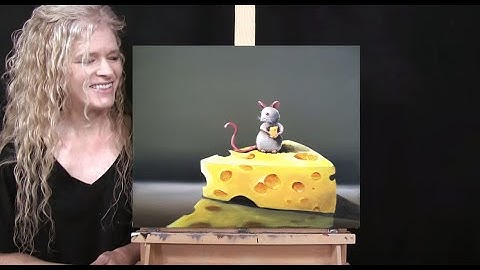 Learn How to Draw and Paint with Acrylic "MOUSE AND CHEESE" - Easy Beginner Time Lapse Video