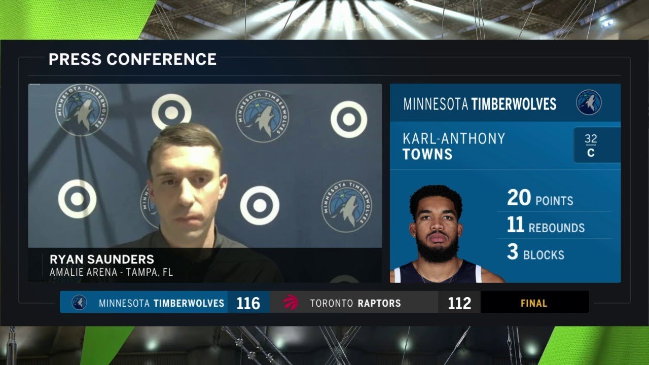 Ryan Saunders on Timberwolves' 116-112 win over Toronto