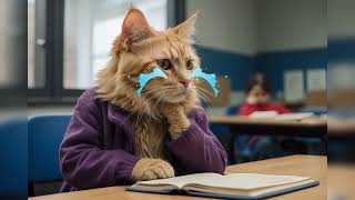 Cat sad story video in school #cat #trending #new