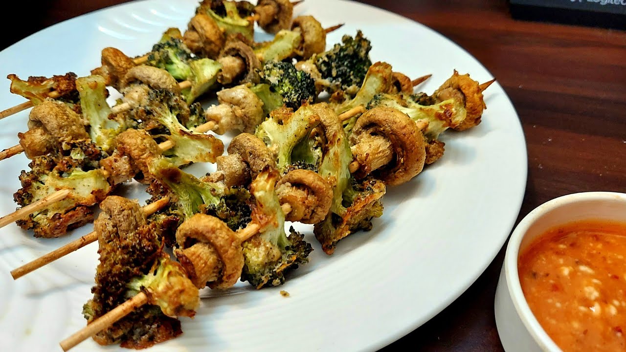 How To Air Fry Broccoli and Mushrooms in iBell Air Fryer Recipe of