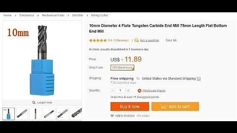 Banggood Carbide Milling Cutters, Review